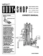 Предварительный просмотр 1 страницы Weslo Body Shop 8 Manual