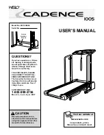 Weslo CADENCE 1005 User Manual preview