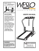 Preview for 1 page of Weslo Cadence 1010 User Manual