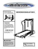 Preview for 1 page of Weslo Cadence 1050 (German) Bedienungsanleitung