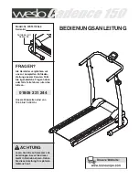 Weslo Cadence 150 Treadmill (German) Bedienungsanleitung preview