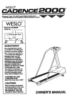 Предварительный просмотр 1 страницы Weslo Cadence 2000 Owner'S Manual