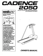 Weslo Cadence 2050 Manual preview