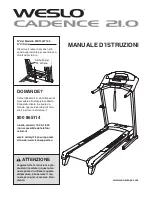 Weslo Cadence 21.0 Cwl Treadmill (Italian) Manuale D'Istruzioni preview