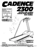 Предварительный просмотр 1 страницы Weslo Cadence 2300 Manual