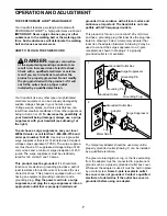 Preview for 7 page of Weslo Cadence 250dr User Manual