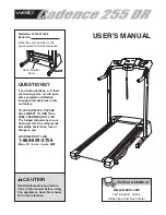 Weslo Cadence 255 Dr Treadmill User Manual preview