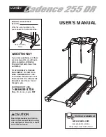 Preview for 1 page of Weslo Cadence 255 Dr Treadmill User Manual