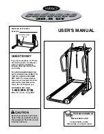 Weslo Cadence 30.8ct User Manual preview