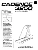 Preview for 1 page of Weslo Cadence 3250 Manual