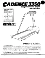 Weslo Cadence 3350 Manual preview