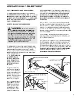 Preview for 7 page of Weslo Cadence 391 Treadmill User Manual