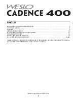 Preview for 2 page of Weslo Cadence 400 Treadmill (Dutch) Gebruiksaanwijzing