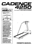 Weslo Cadence 4250 Manual preview