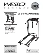 Weslo Cadence 5.0 Treadmill (Dutch) Gebruiksaanwijzing preview