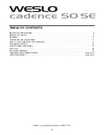 Preview for 2 page of Weslo Cadence 50 Se Treadmill User Manual