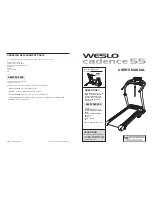 Weslo CADENCE 55 WETL13606.0 User Manual предпросмотр