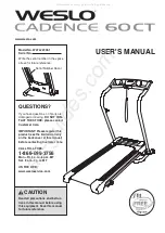 Weslo Cadence 60 CT User Manual preview