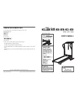 Weslo cadence 820 WETL91000 User Manual preview