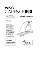 Weslo Cadence 860 Manual preview