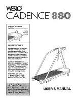 Weslo CADENCE 880 User Manual preview