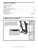 Preview for 2 page of Weslo Cadence 90 Treadmill Manual