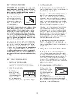 Preview for 15 page of Weslo Cadence 90 Treadmill Manual