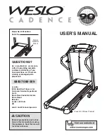 Weslo Cadence 90 User Manual preview