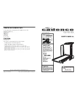 Weslo Cadence 940 WETL21200 User Manual preview