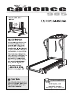 Weslo Cadence 985 User Manual preview