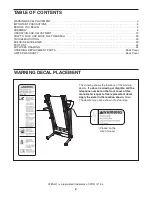 Preview for 2 page of Weslo CADENCE CT 5.8 WLTL27308.1 User Manual