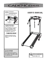 Weslo Cadence Ds11 User Manual preview