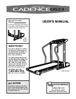 Weslo Cadence Ds23 User Manual preview