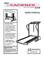 Предварительный просмотр 1 страницы Weslo Cadence Dx9 User Manual