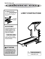 Предварительный просмотр 1 страницы Weslo Cadence ex14 (French) Livret D'Instructions Manual