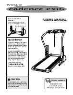 Weslo Cadence Ex16 User Manual preview