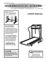 Предварительный просмотр 1 страницы Weslo Cadence exi8 User Manual