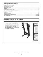 Предварительный просмотр 2 страницы Weslo Cadence G-40 Treadmill User Manual