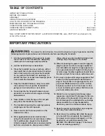 Preview for 2 page of Weslo Cadence G25 Treadmill User Manual