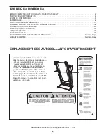 Предварительный просмотр 2 страницы Weslo Cadence J3.7 Treadmill (French) Manuel De L'Utilisateur