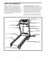 Предварительный просмотр 5 страницы Weslo Cadence J3.7 Treadmill (French) Manuel De L'Utilisateur