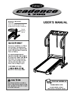 Weslo Cadence L 290 User Manual preview