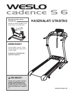Weslo Cadence S6 Treadmill (Hungarian) Hasznalati Utasitas Manual preview