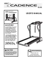 Weslo Cadence Sl 15 User Manual preview