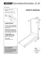 Weslo CARDIO STRIDE 2.0 User Manual preview