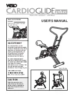 Weslo CardioGlide Plus User Manual preview