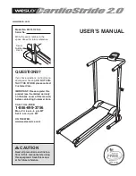 Weslo CardioStride 2.0 User Manual preview