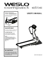 Weslo Compact Elite User Manual preview