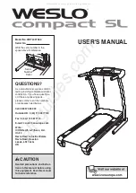 Weslo compact SL User Manual preview