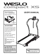 Weslo Compact XS User Manual preview